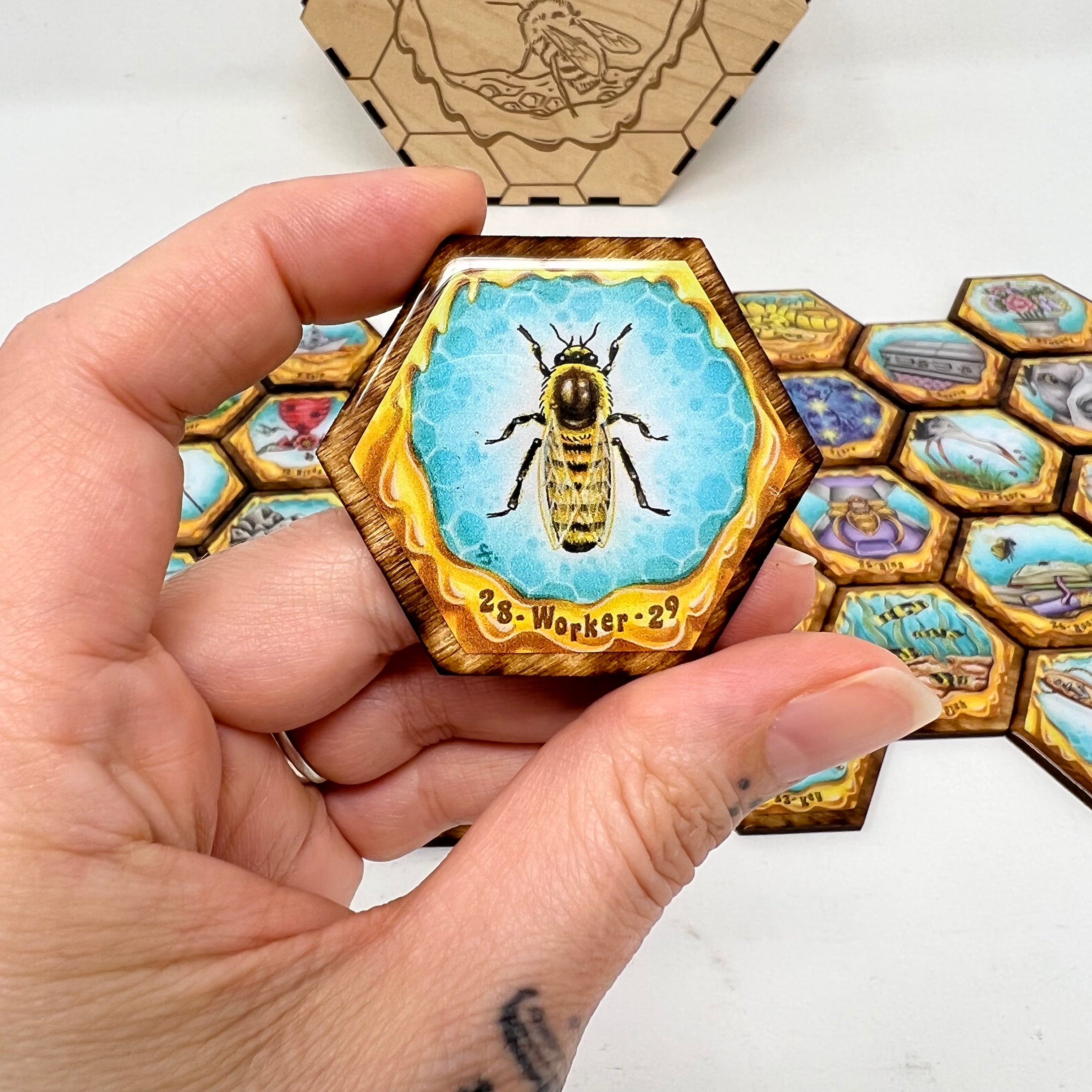 Honey Hive Lenormand Tiles by Jamie Sawyer| JamieSawyer336